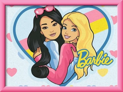 Malen nach Zahlen Kinder Barbie-Duo - 15 Acrylfarben 1 Qualittspinsel