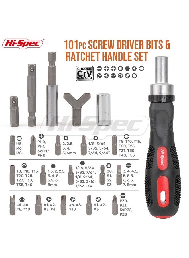 Multi Bits Ratcheting Multi-Bit Screwdriver Set (101 Pcs)