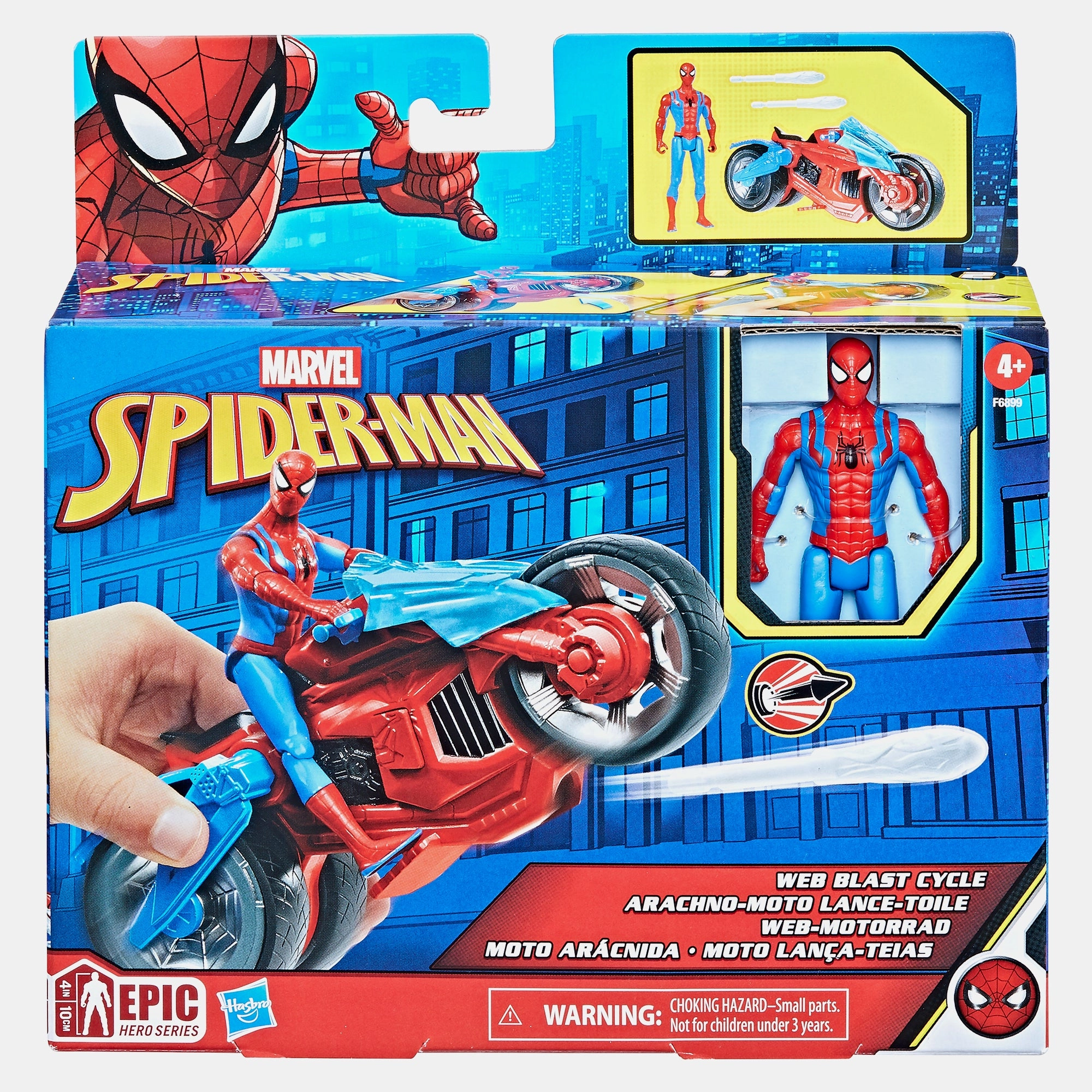 Hasbro Spider-Man Web Blast Cycle - 4pcs