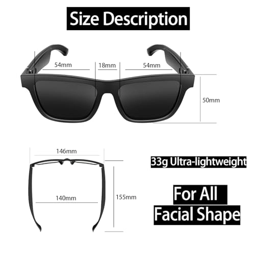 Smart Audio Bluetooth Glasses - Voice Assistant UV400