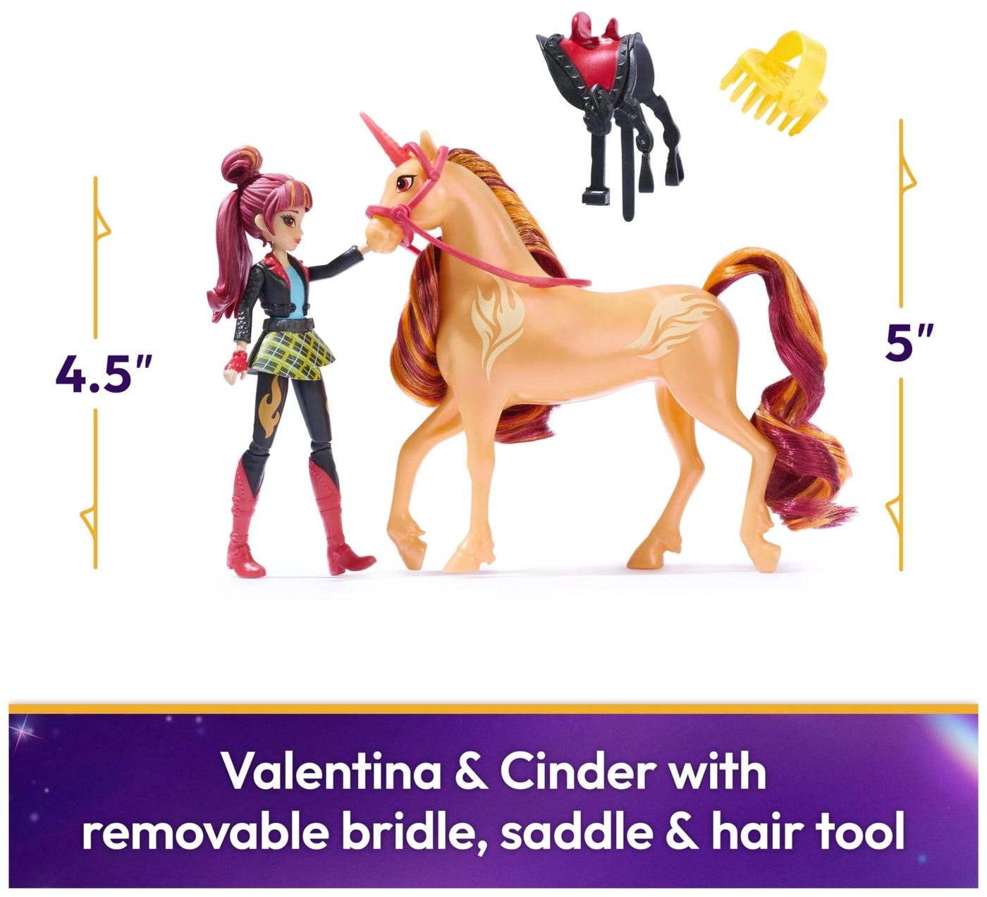 Valentina Doll - 4.5” + Cinder Unicorn - 5” Ages 4+
