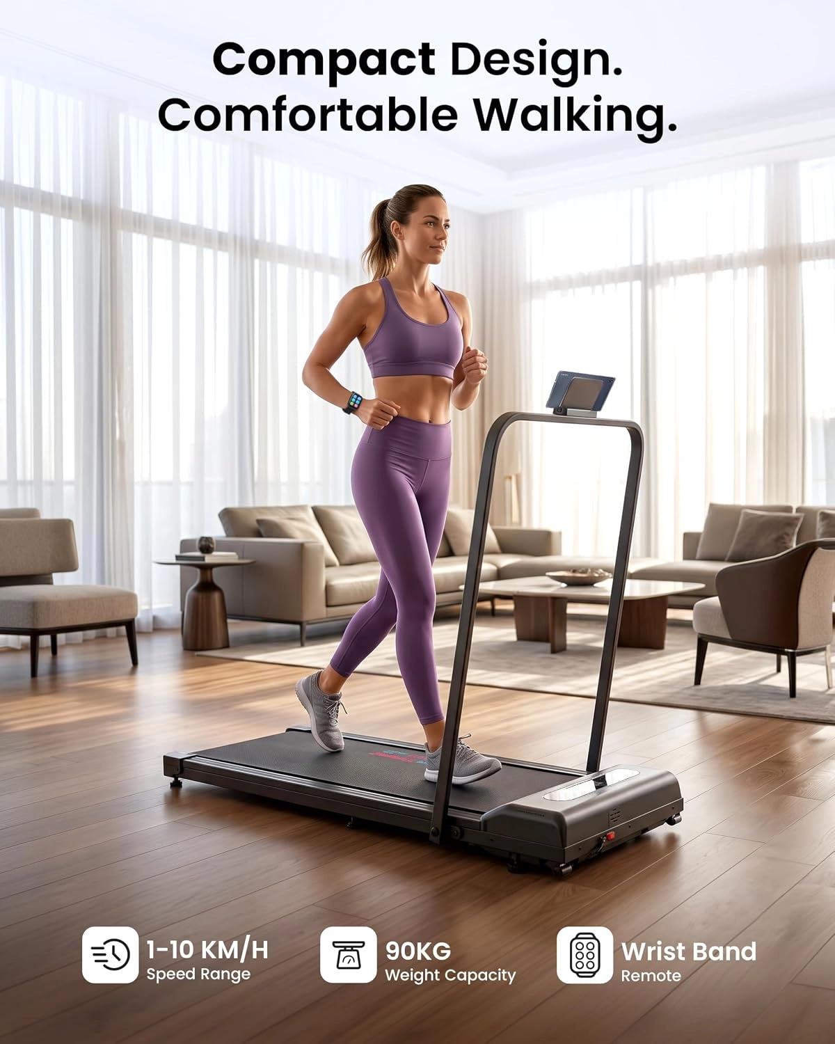 Walking Pad Treadmill - 430 × 1050 mm