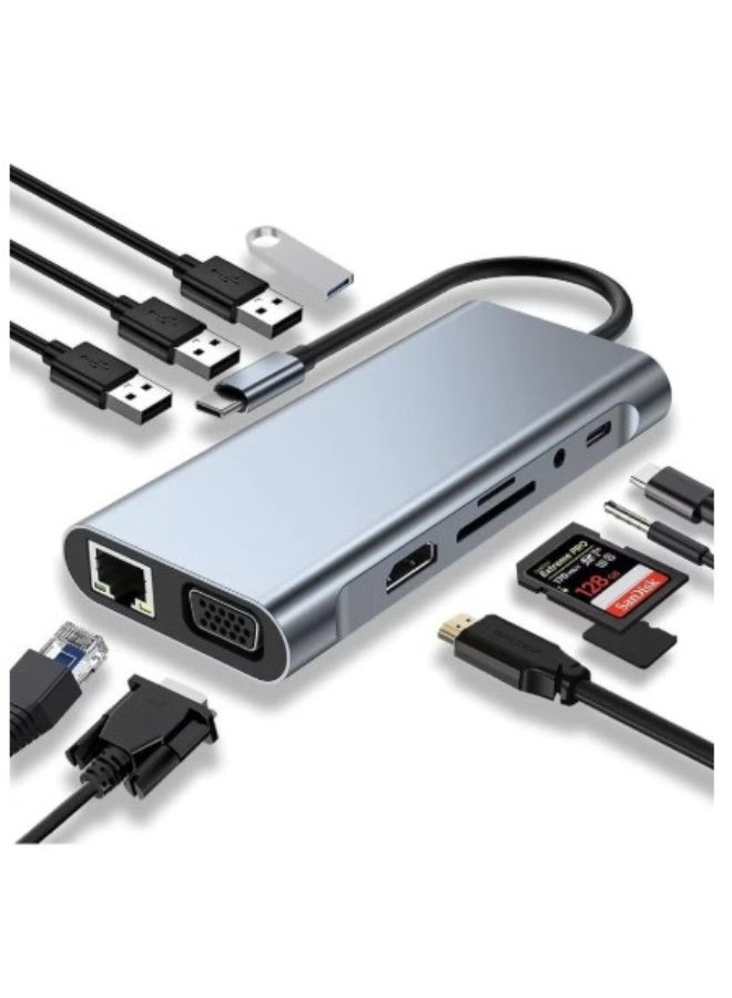 USB C Adapter - 11-in-1 4K HDMI