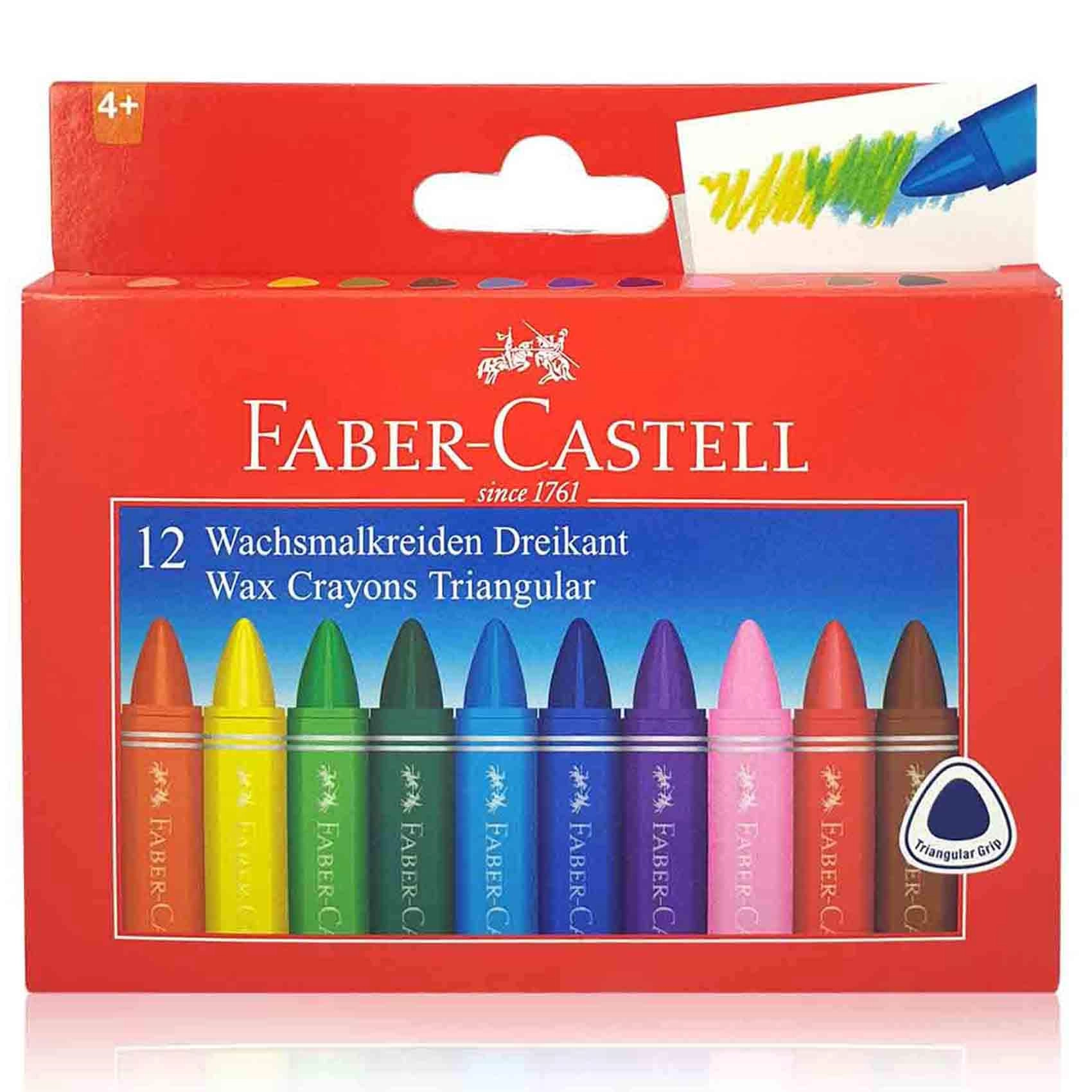 Faber-Castell Triangular Wax Crayons Set - 12 piece(s)