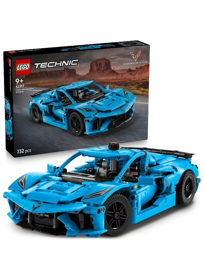 Technic Chevrolet Corvette Stingray (42217) - Blue Race Car Moving 8-Cylinder Engine
