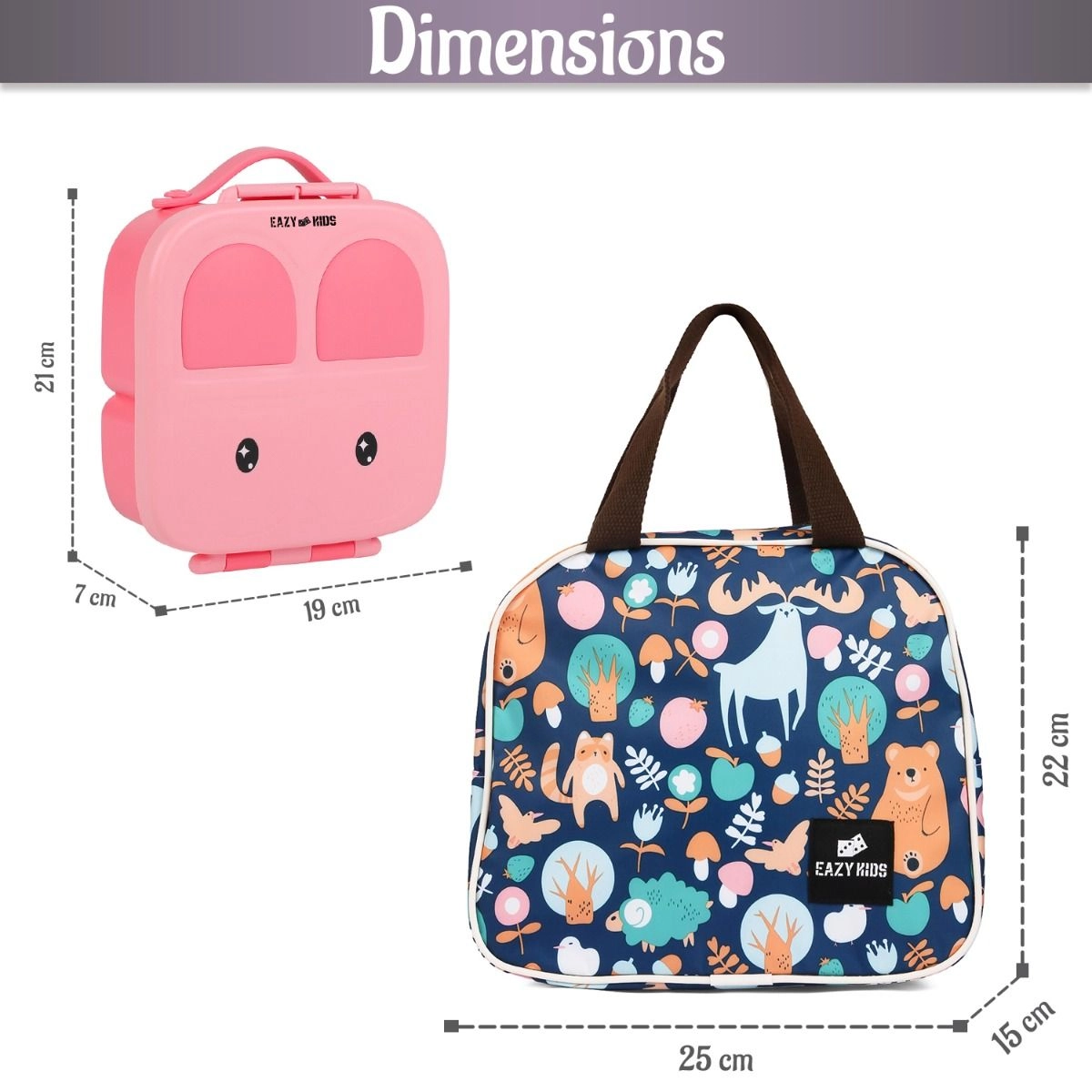 Convertible Bento Lunch Box - T-Rex Grey 6 And 4