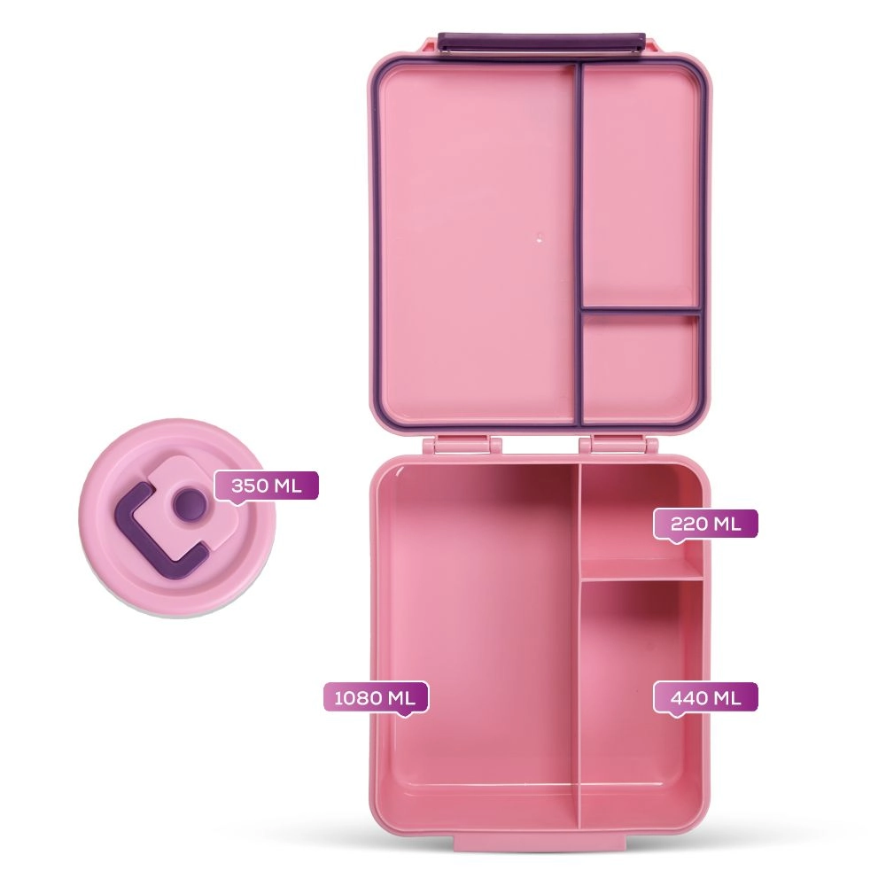 Bento Lunch Box - Think Big Blush 1.74L 0.35L