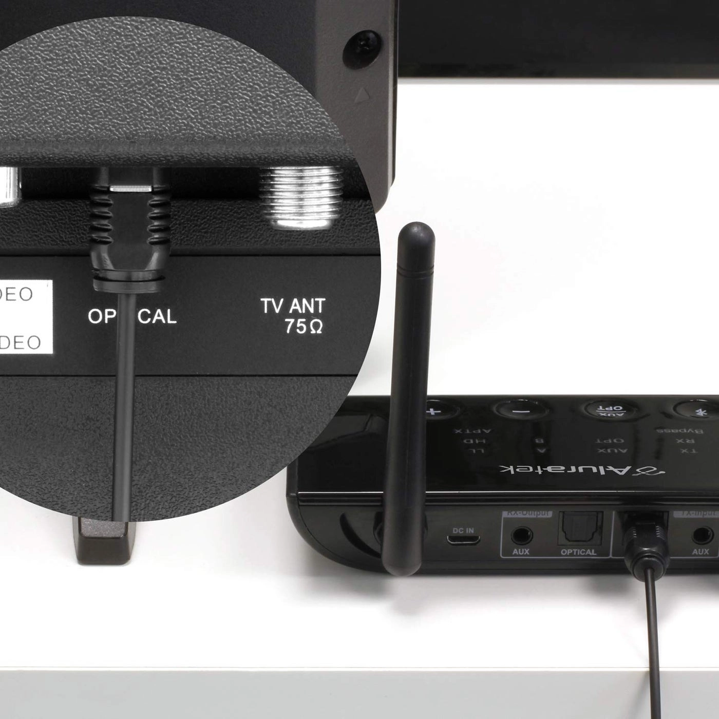 Bluetooth Audio Receiver - Low Latency Dual Antenna 100 Foot Range