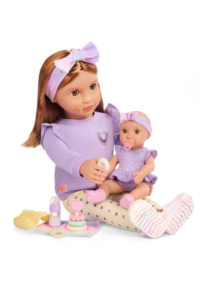 Tory Fashion Doll - 18-inch + Riley Baby Doll - 8-inch