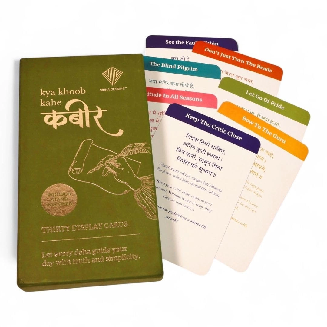 Vibha Designs Kabir Das Wisdom Card Deck - Wood