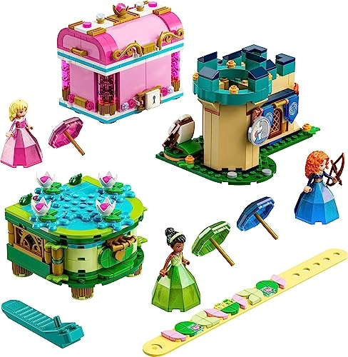 Disney Princess Aurora, Merida & Tiana’s Enchanted Creations (43203) - 558-piece Diamond Dress Set