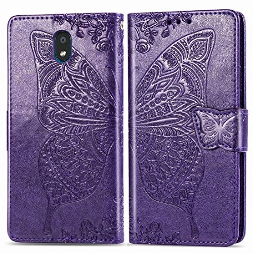Butterfly Love Flower Embossed Horizontal Flip Leather Case for LG K30 2019