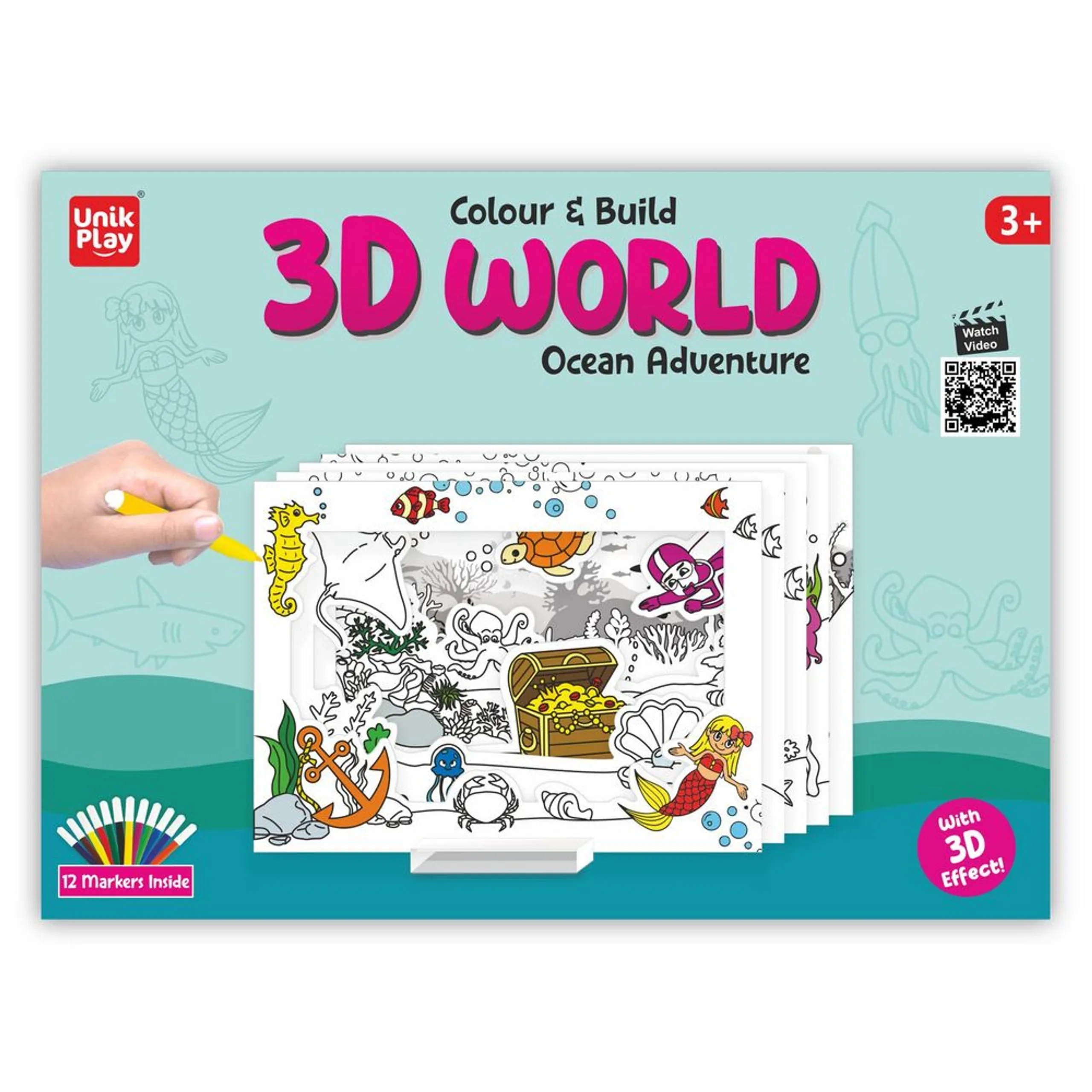 Unikplay 3D World Ocean Adventure - Art & Craft Kit 3+ years