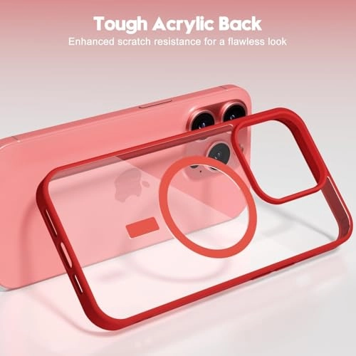Case for iPhone 16 Pro Max Clear Back Phone Bumper Cover with MagSafe for iPhone 16 Pro Max