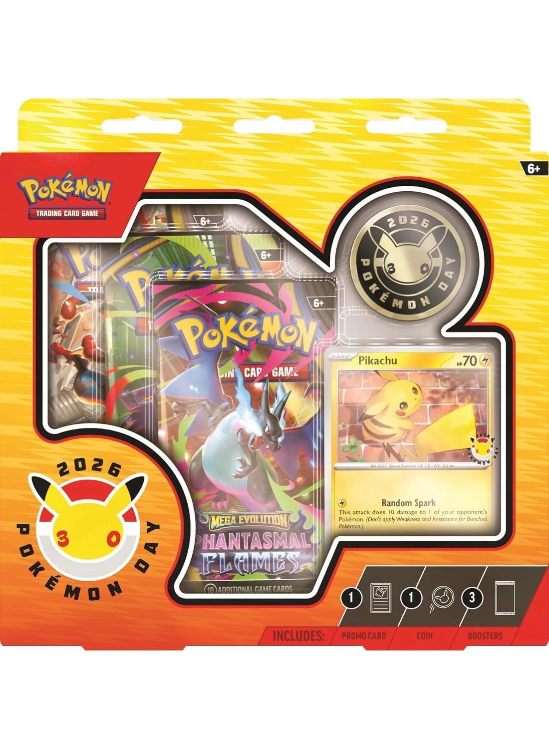 Pokémon Day 2026 Collection - 30th Anniversary promo card 3 booster packs