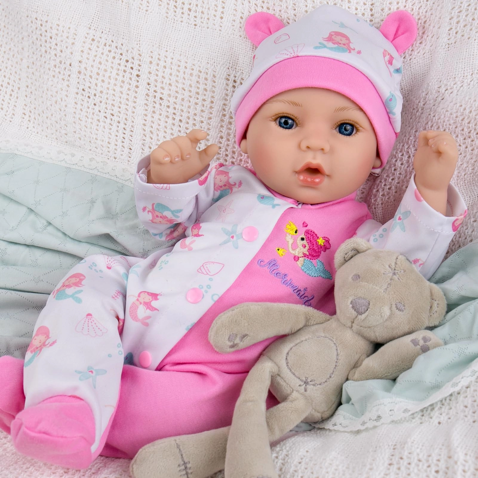 Reborn Baby Doll - 18 inch Newborn Girl Pink Outfit Ages 3+