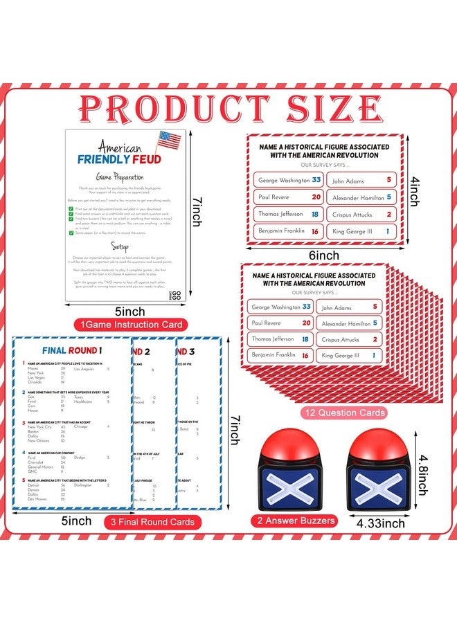 Friendly Feud Game - Answer Buzzer Patriotic