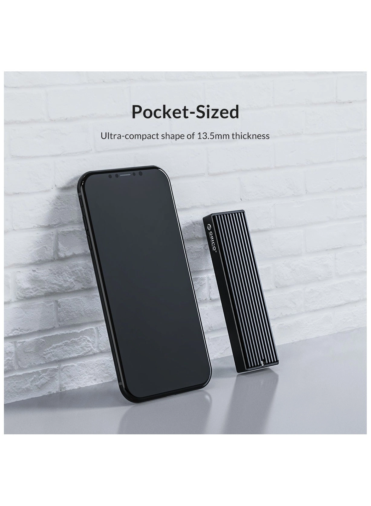 M.2 NGFF NVMe Enclosure - USB 3.2 Type C USB 3.0