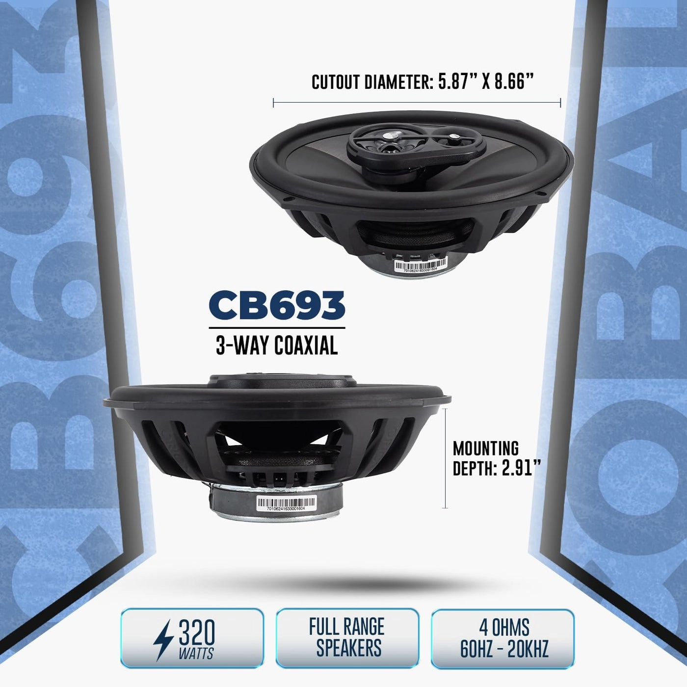 CB693 - 6.9 Inches 3-WAY