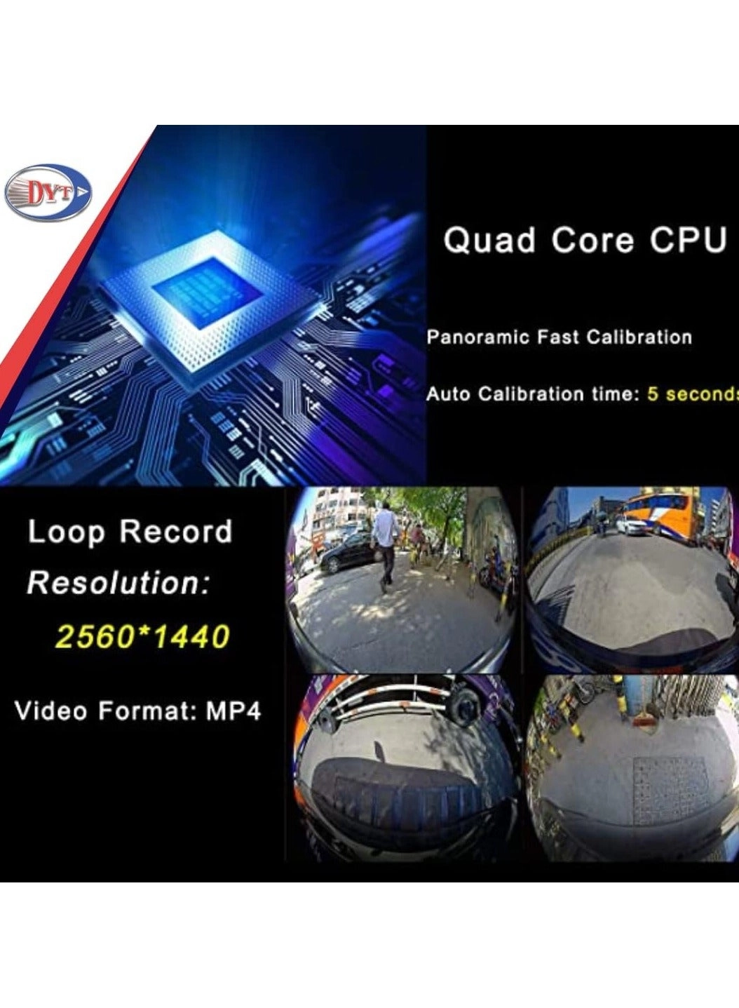 Car 360 Degree Bird View Surround System DVR - 2560*1440