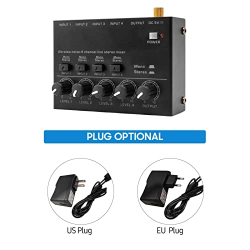 Line Stereo Mixer - 4 channels