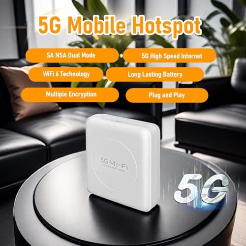 Portable 5G WiFi 6 Router - 1600Mbps WiFi 6