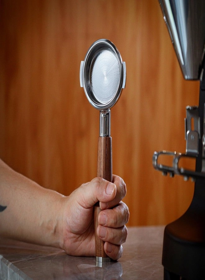 Bottomless Portafilter - 58mm E61 Group Head Walnut