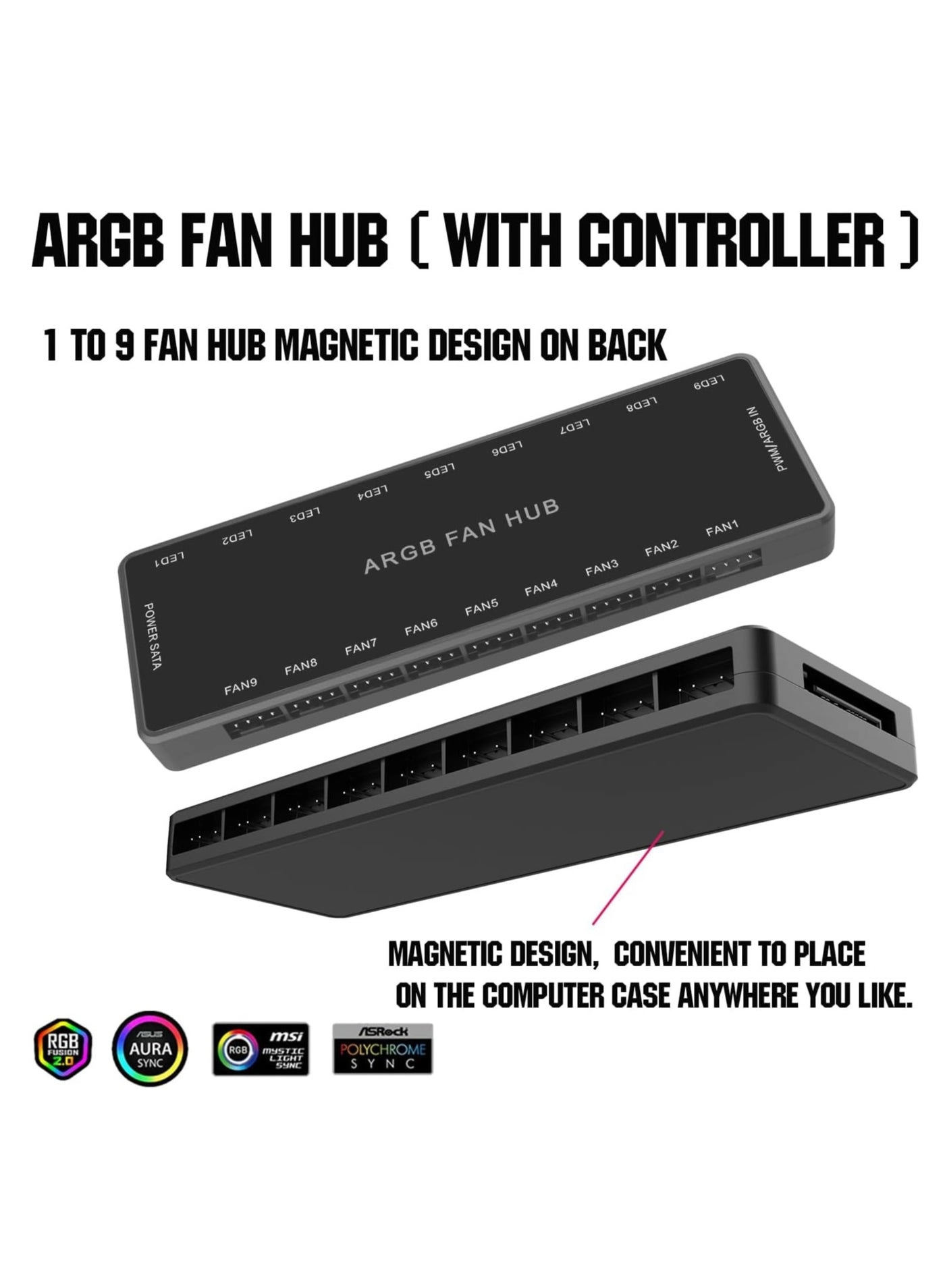 ARGB Fan HUB Controller - 9 fans