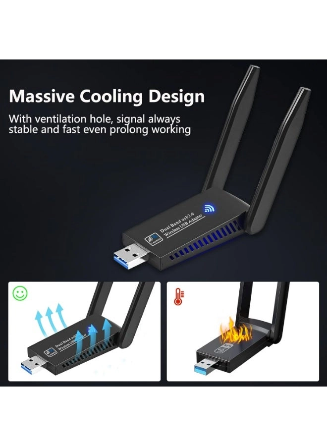 USB WiFi Adapter - 5.8GHz/2.4GHz USB 3.0 Wireless