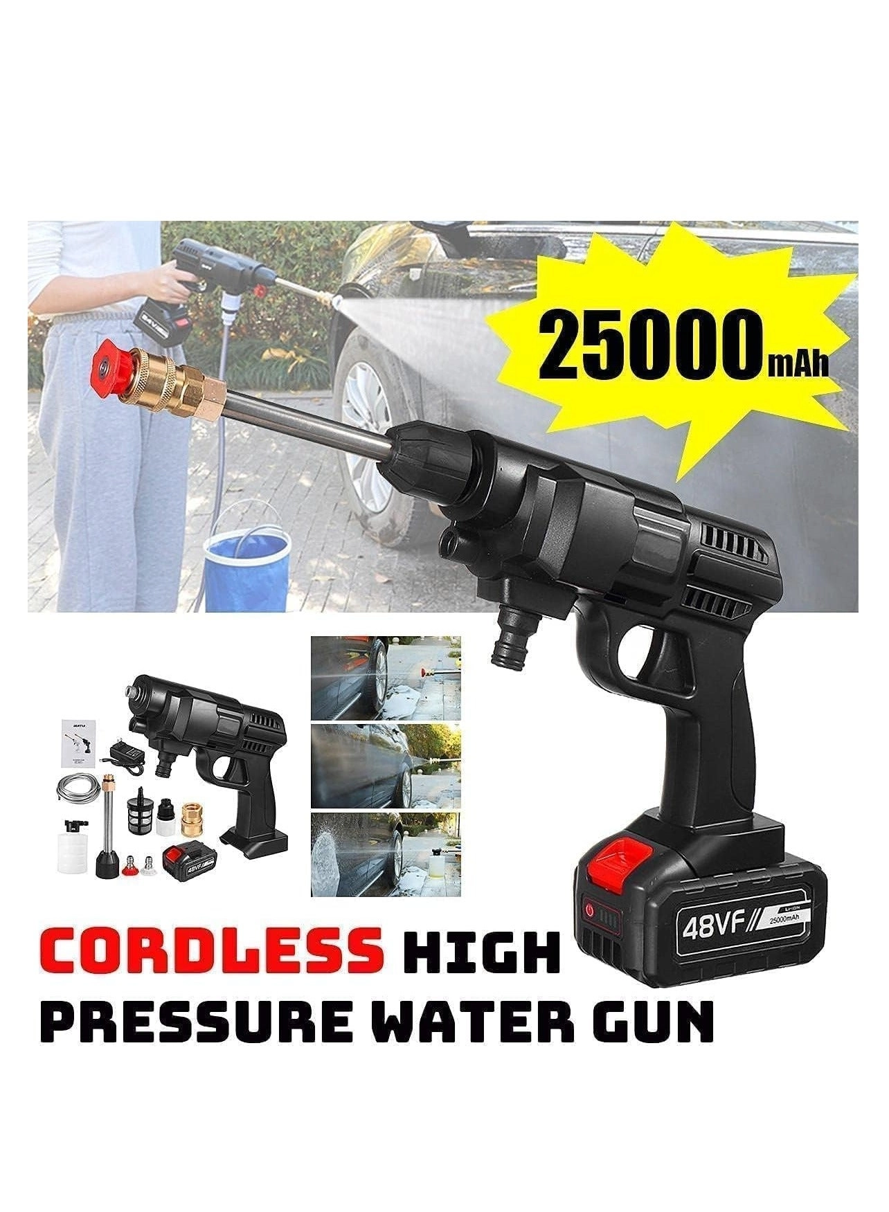 Cordless Portable Washer - 48V 200W 30Bar