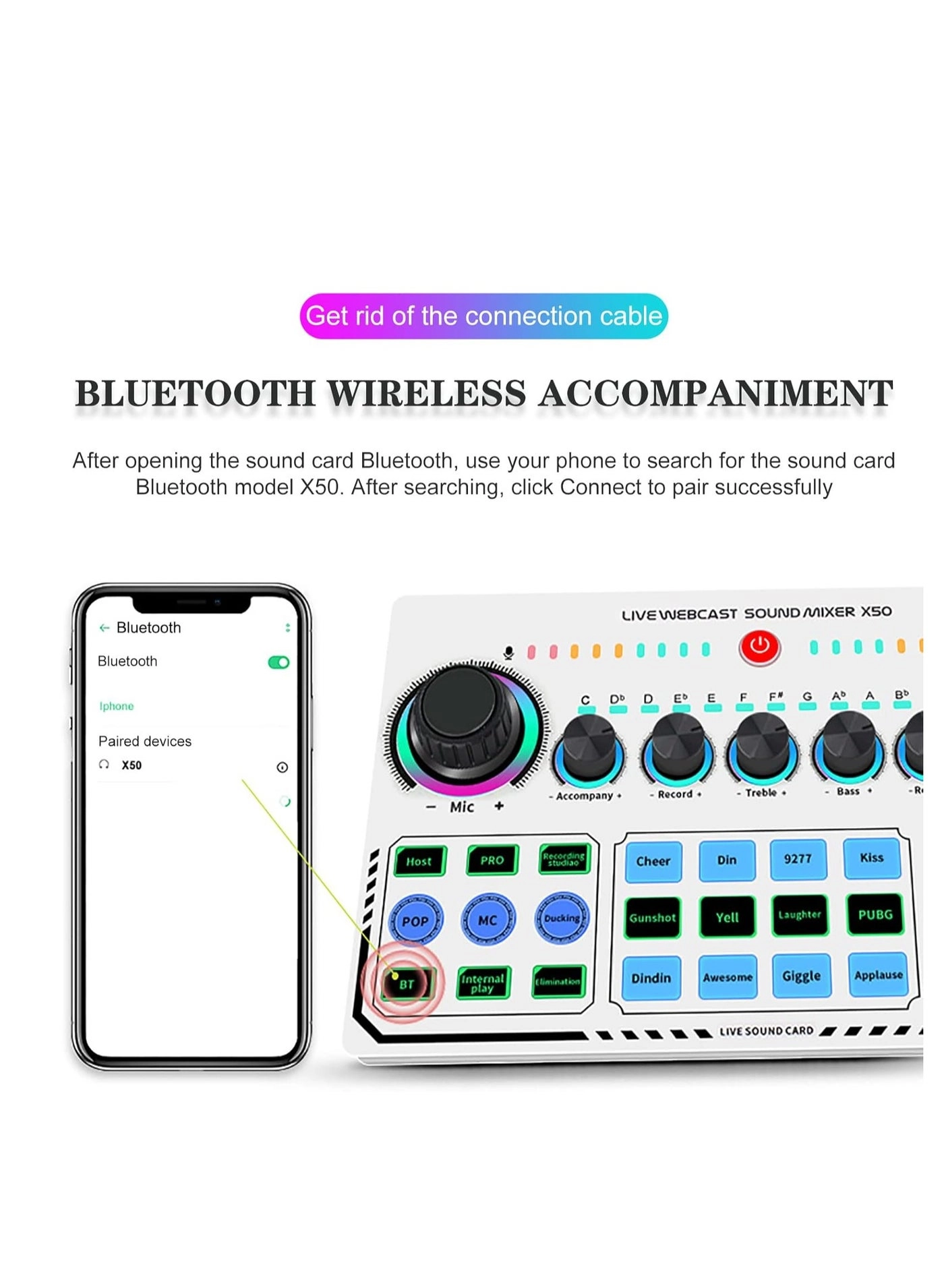 X50 - Portable Mixer USB External Sound Card