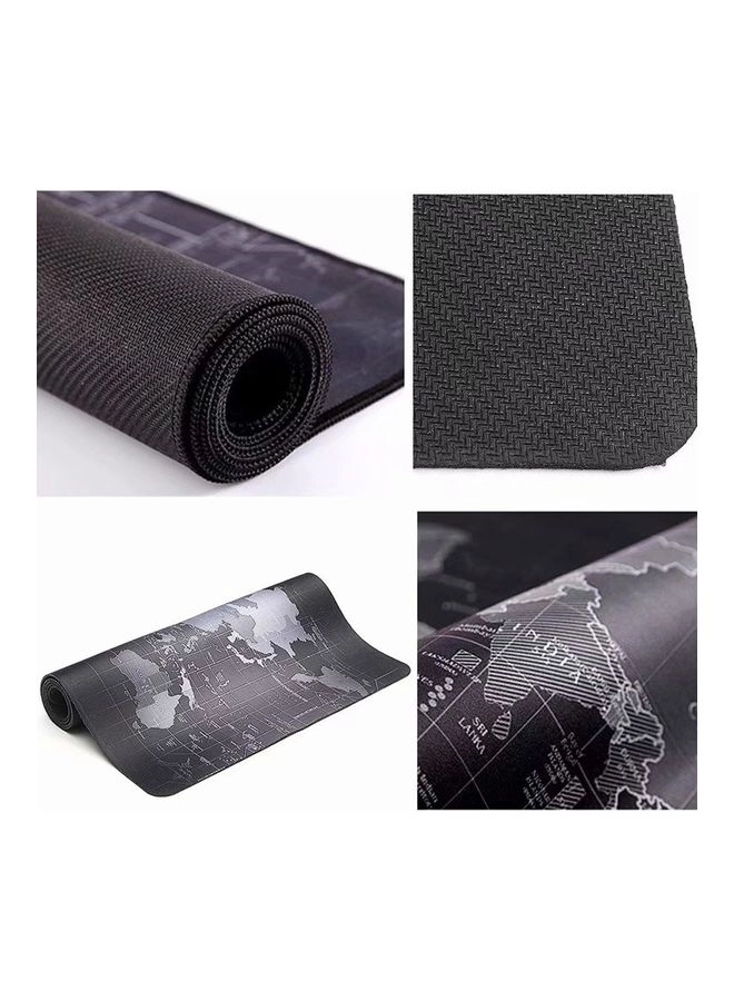 World Map Large Rubber Gaming Mouse Pad - 90x40 cm