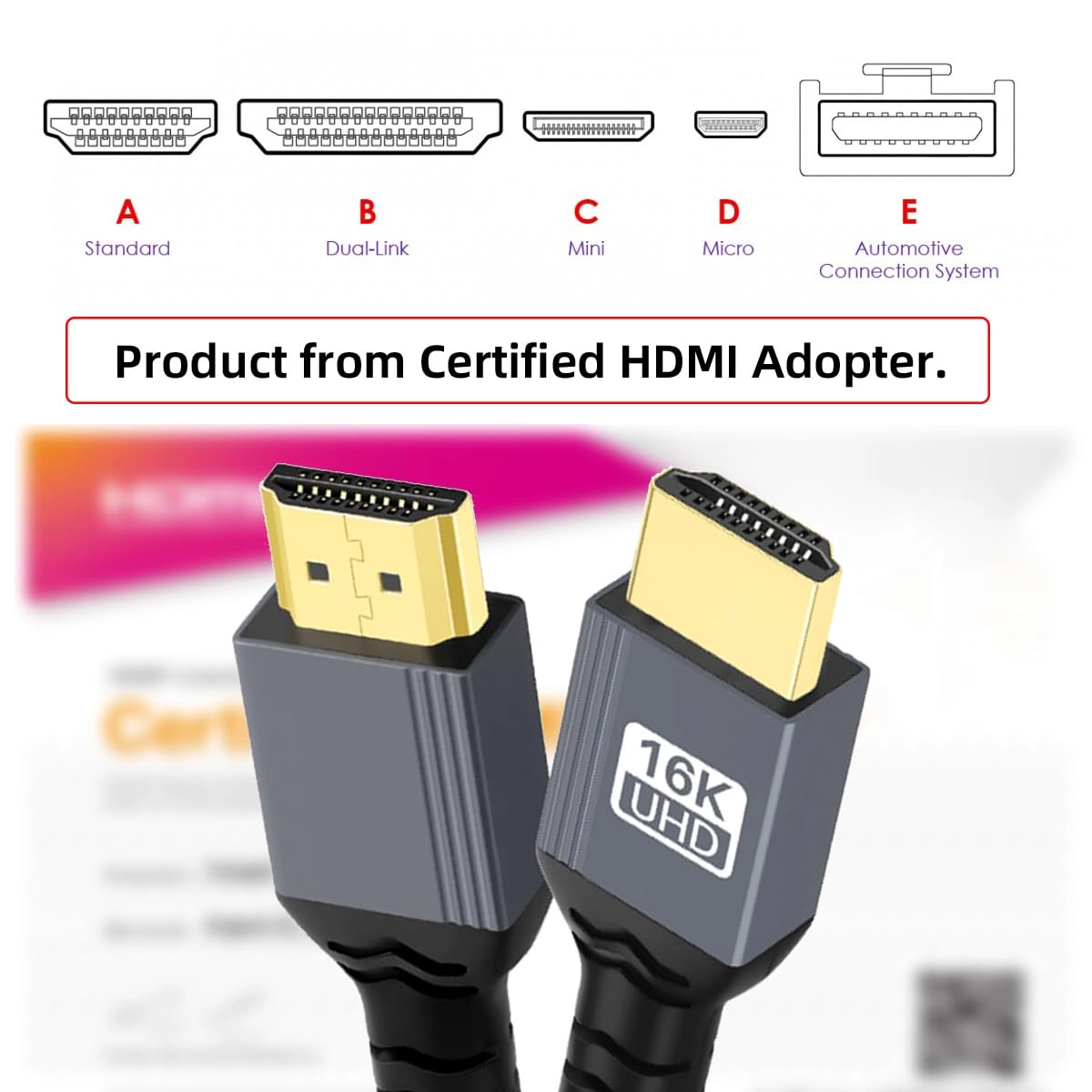 8K HDMI Cable 2m with Ethernet