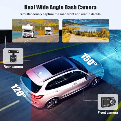 Dash Cam Front and Rear - 1080P 30FPS