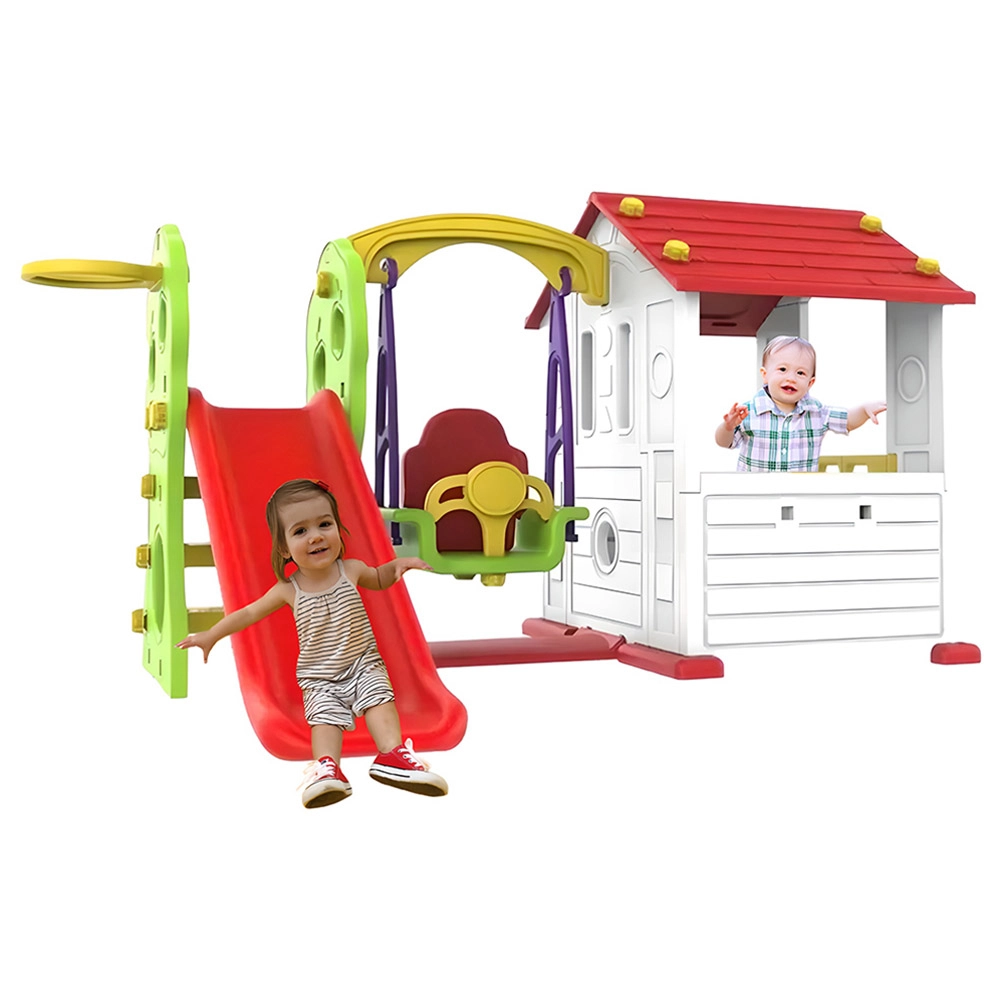 Korean Playhouse Game With Swing & Slide - Multifunctional Slides Swings