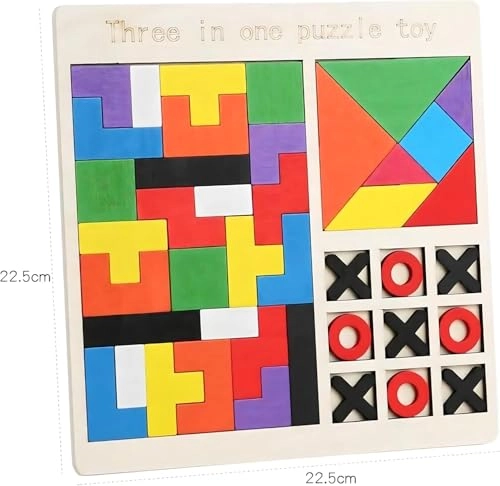 3-in-1 Wooden Puzzle Game - 3+ 3 pieces