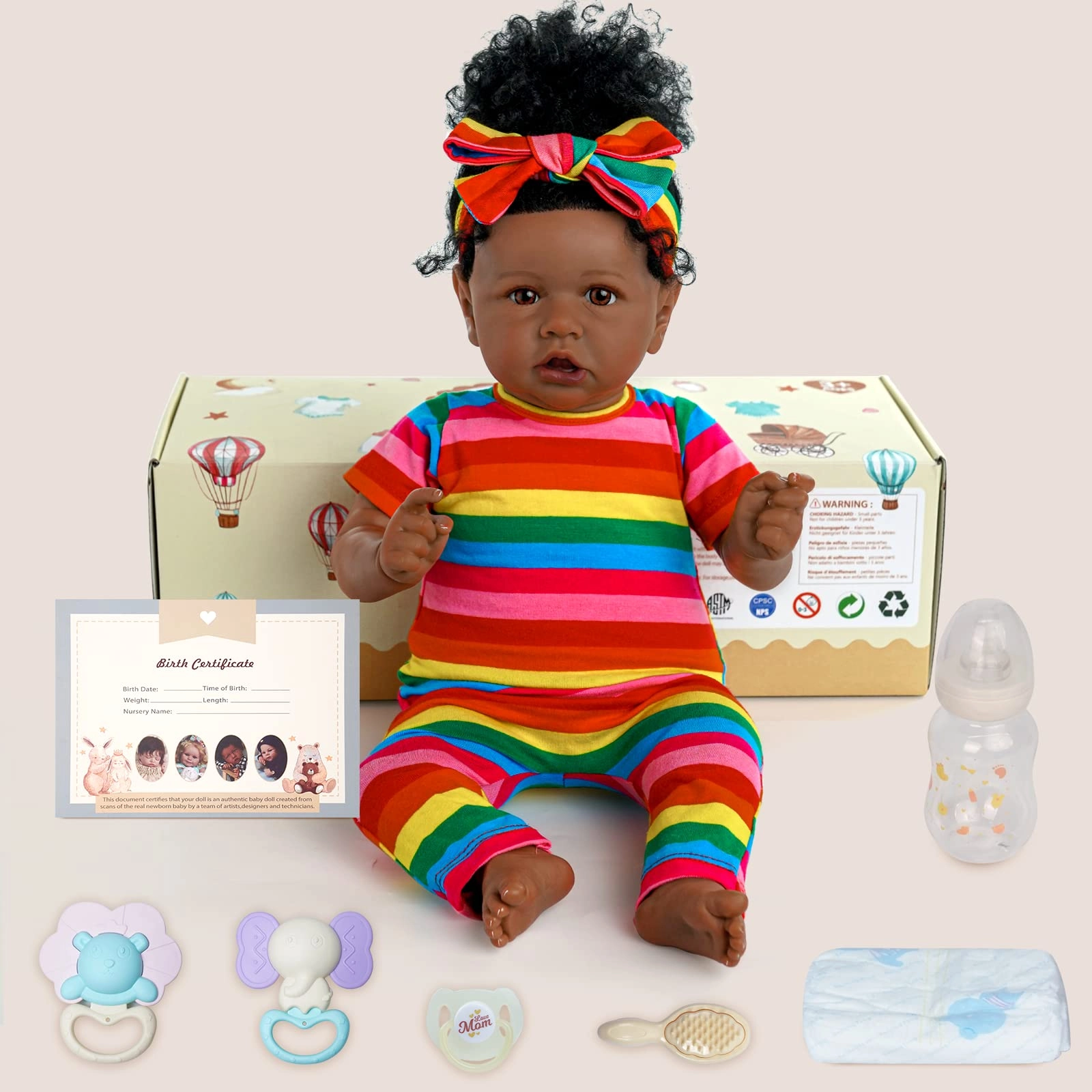 Reborn Baby Doll - 20 Inch Soft Body Ages 3+ Gift Set