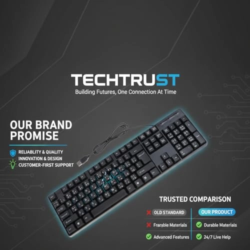 Arabic English Keyboard - AR/EN Wired