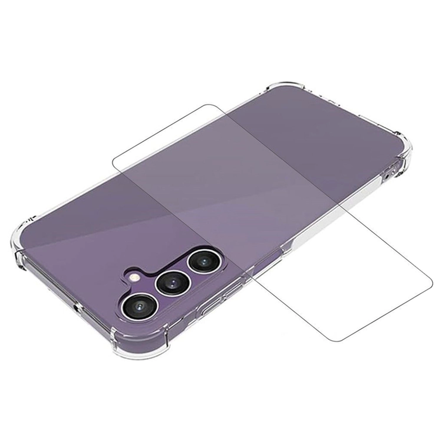 Case With Screen Protector Clear for Samsung Galaxy A15 5G