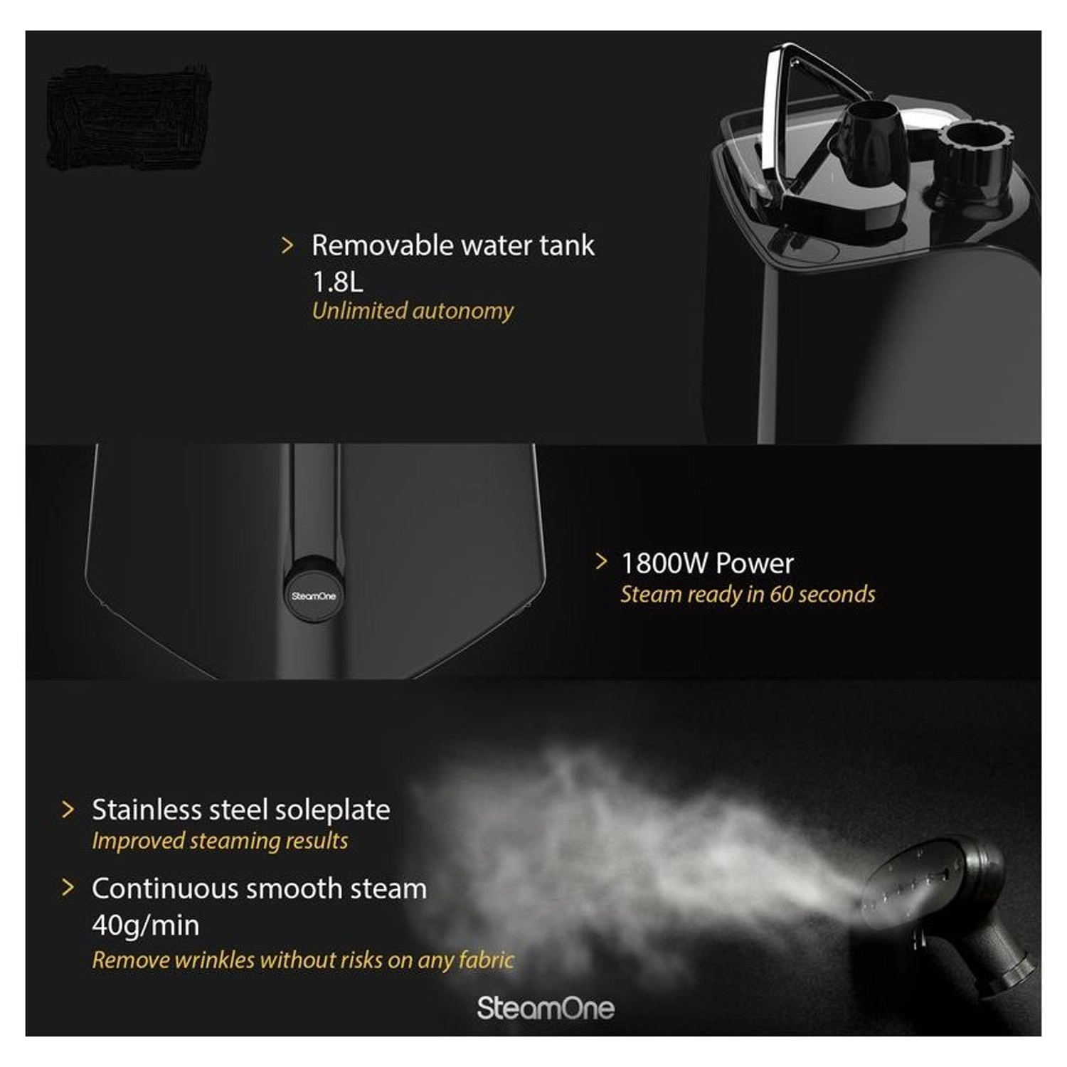 H18BUK - Garment Steamer 1800W 1.8L