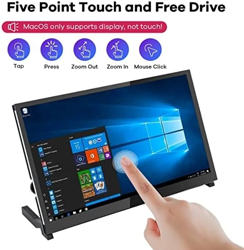 IPS LCD Capacitive Touch Screen HDMI Display Portable Monitor - 1024 x 600 10.1 inch