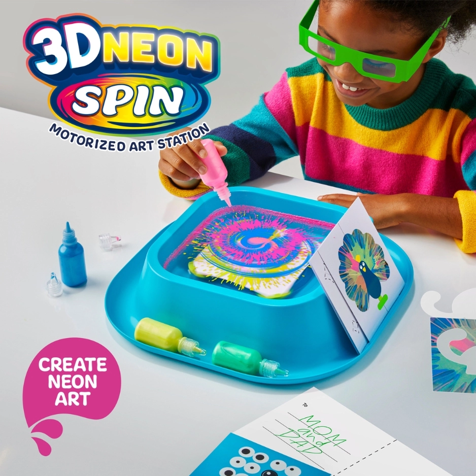 3D Neon Spin Motorized Art Station - 6+ years