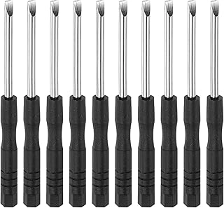 uxcell Mini Slotted Screwdriver 3.0mm x 115mm (10 Pcs)