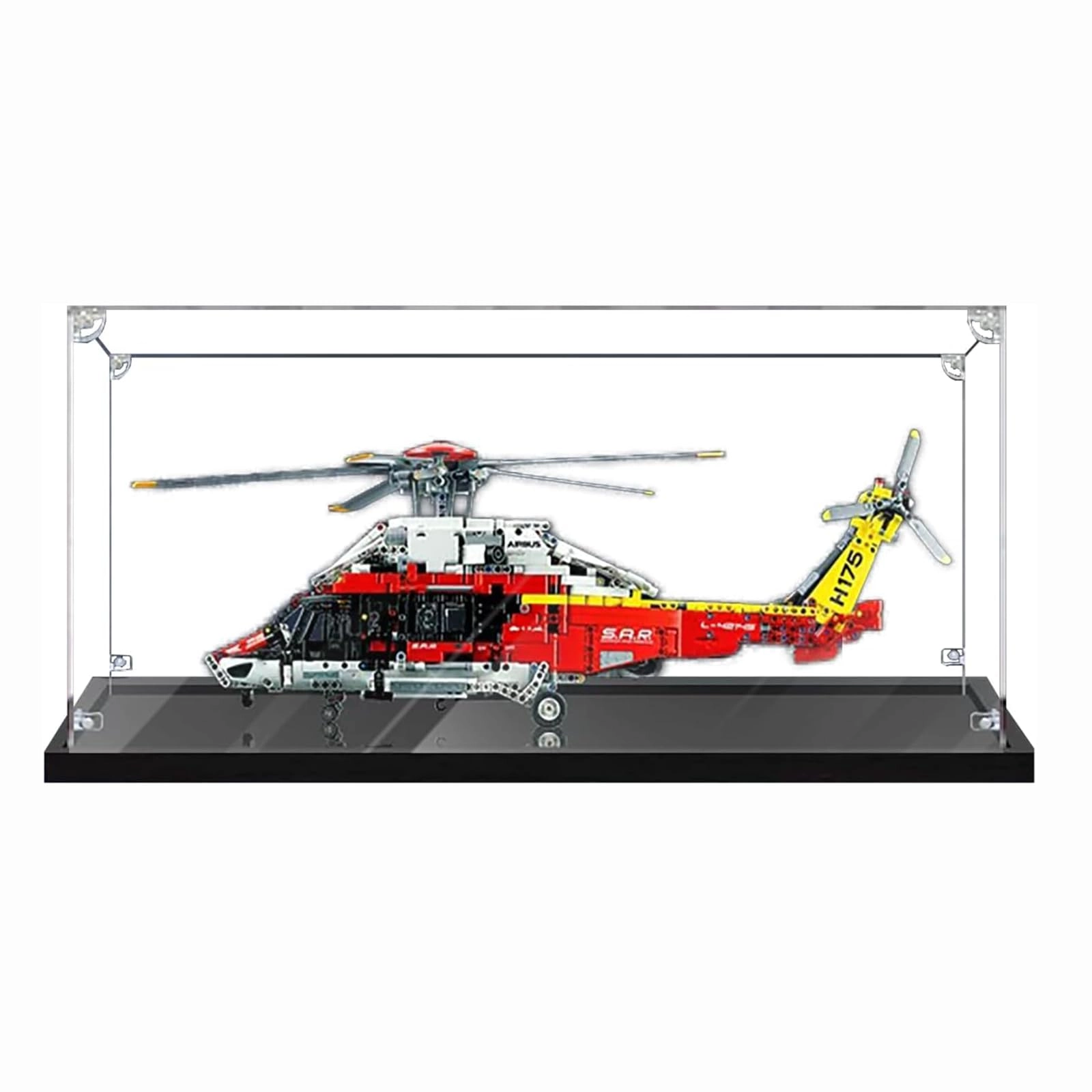 OYTOCLKU Acrylic Display Case - 75 x 55 x 30 cm for 42145 Rescue Helicopter