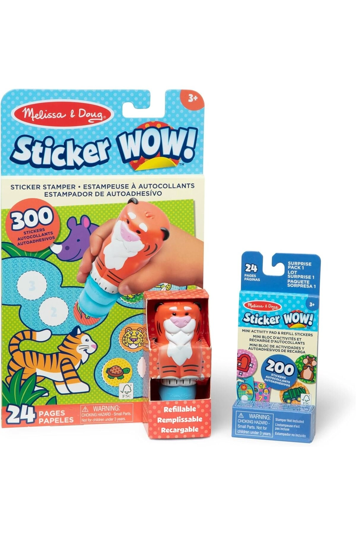 COLOR LAND CHILDRENS TOYS CENTER LLC Tiger Activity Sticker Book 200 pcs