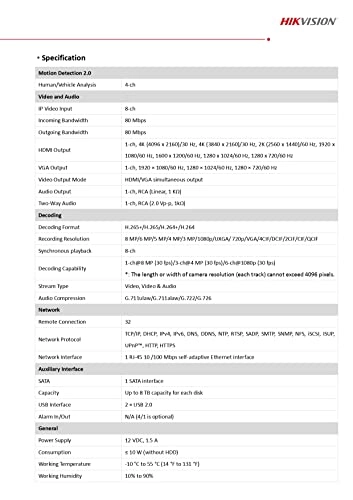 DS-7608NI-Q1 - 1 SATA 8 TB