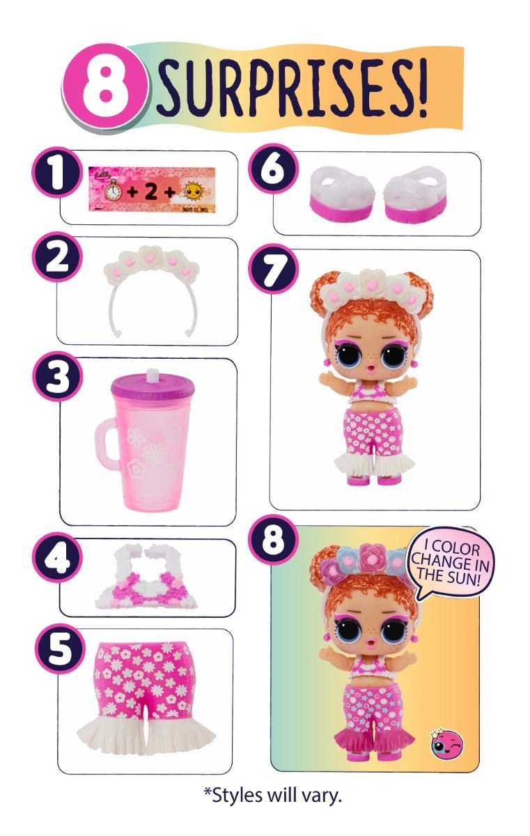 Sunshine Makeover Doll - 8 Surprises Color Change