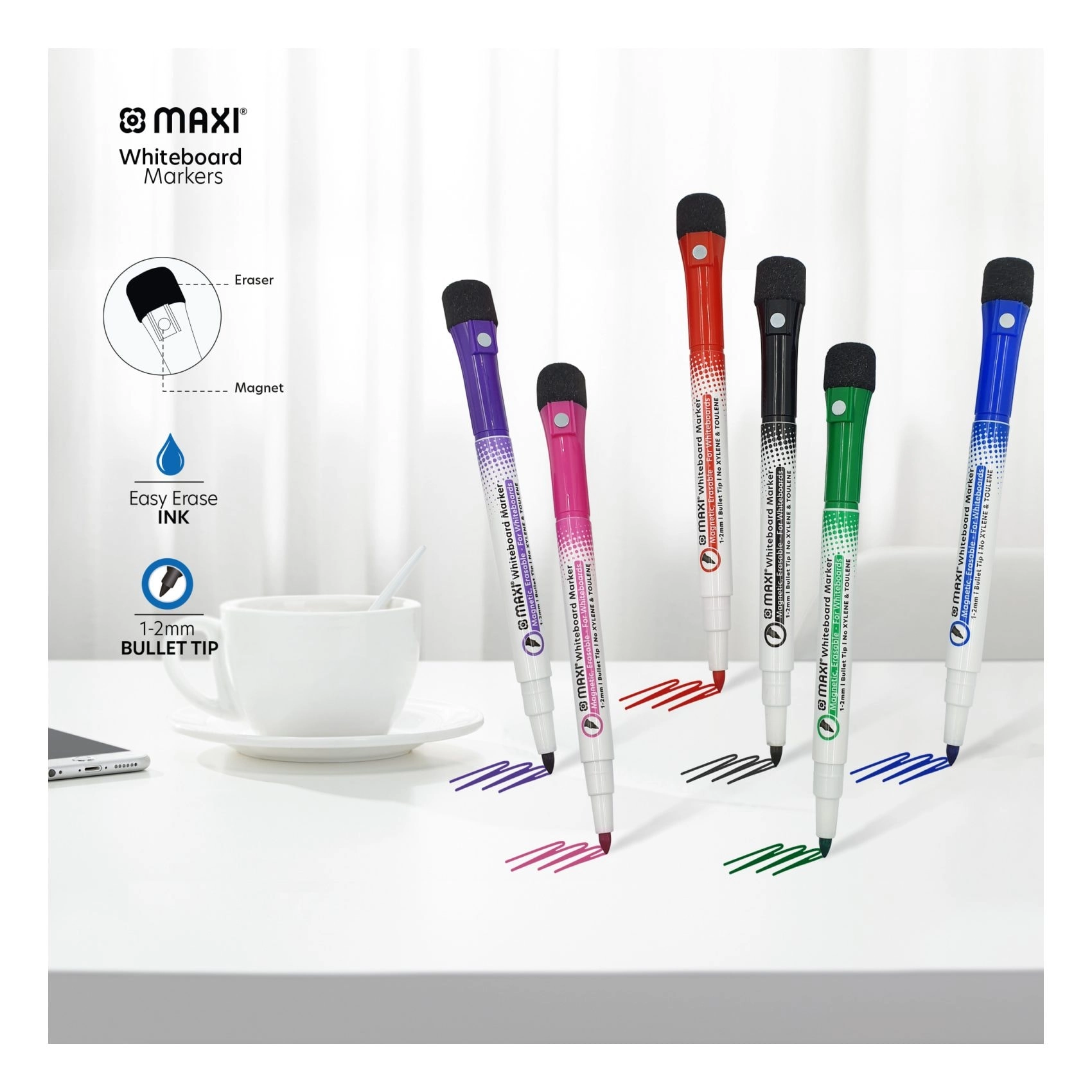Whiteboard Marker - 1-2mm Bullet Tip