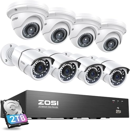 8 Channel 5MP 3K PoE Home Security Camera System