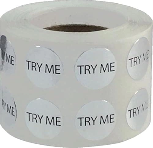 InStockLabels.com Try Me Stickers - 1000 labels 1/2" Circle